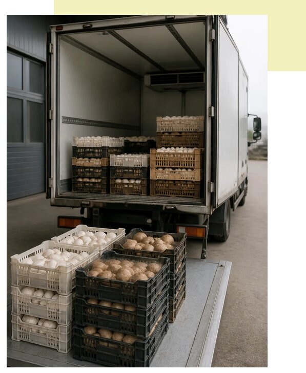 Перевозка грибов рефрижератором в Амурск по цене от 5528 р. | Агросервис-Мрс